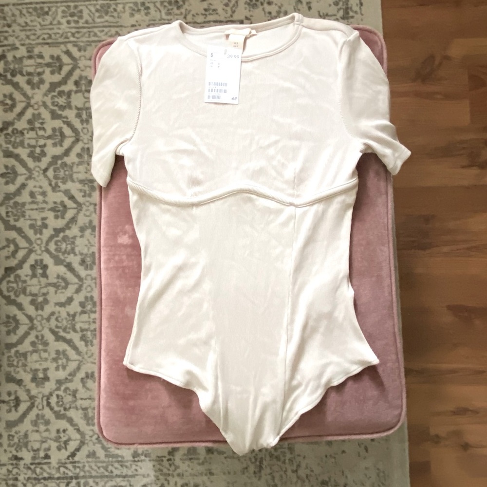 H&M nude bodysuit - brand new, tags on!